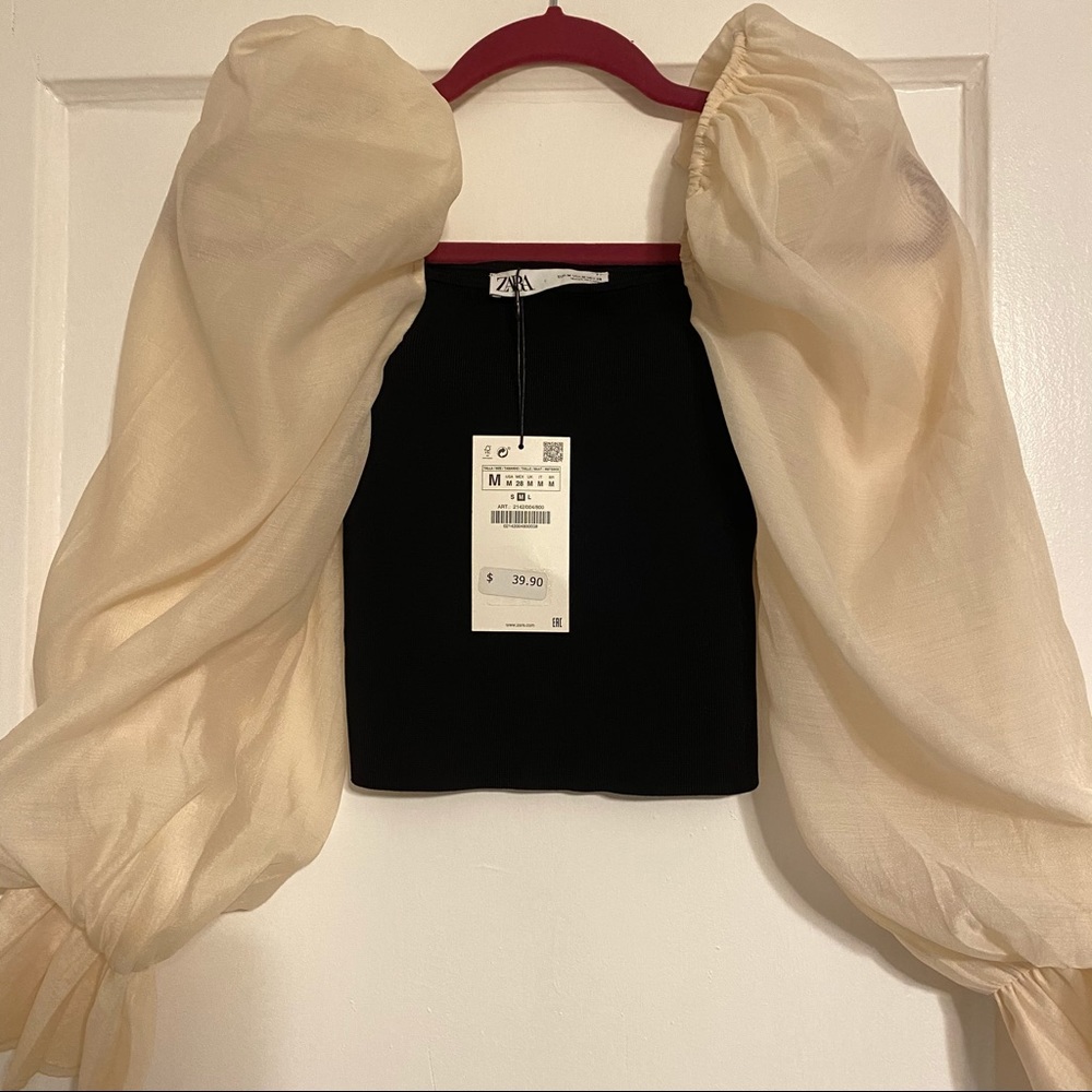 Zara Ruffled Long Sleeve Top